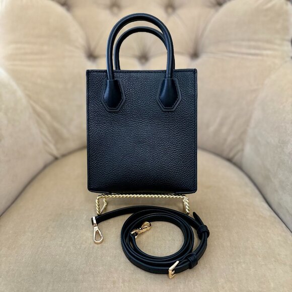 NEW Auth MICHAEL KORS Iconic Mercer Pebbled Leather MINI Crossbody Tote Bag - Picture 4 of 6